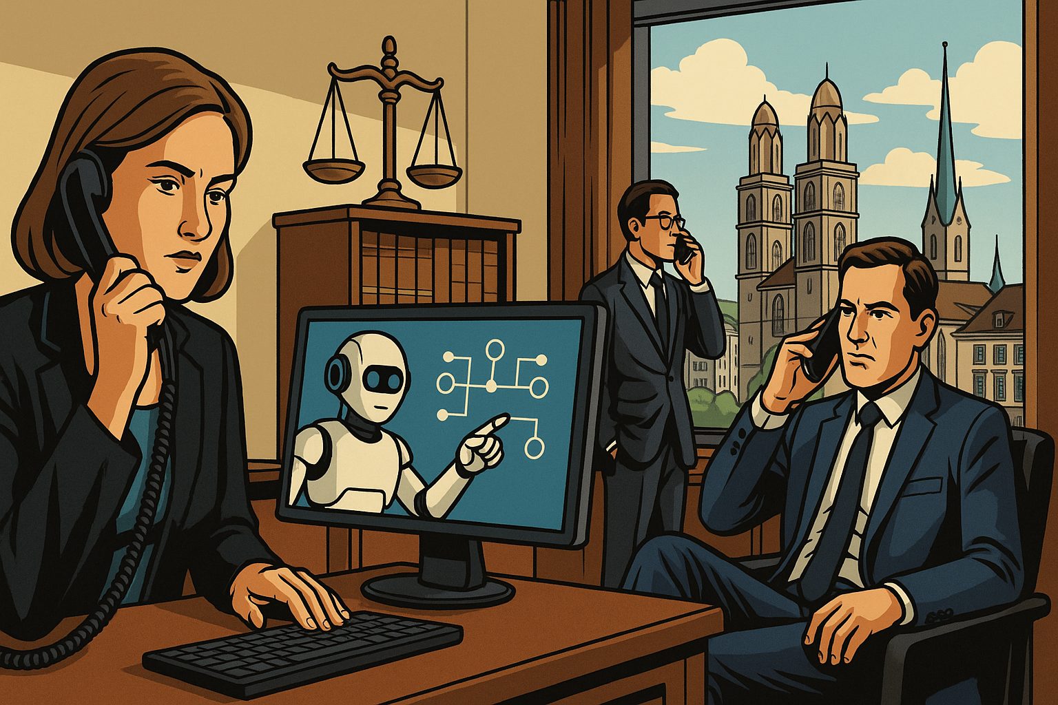 ACD für Kanzleien – effiziente Anrufverteilung mit KI Telefonassistent von ThinKIQ für Anwaltskanzleien in der Schweiz