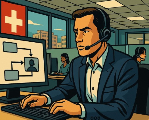 IVR System mit KI – moderne Telefonie und intelligente Anrufsteuerung für Schweizer KMU mit ThinKIQ