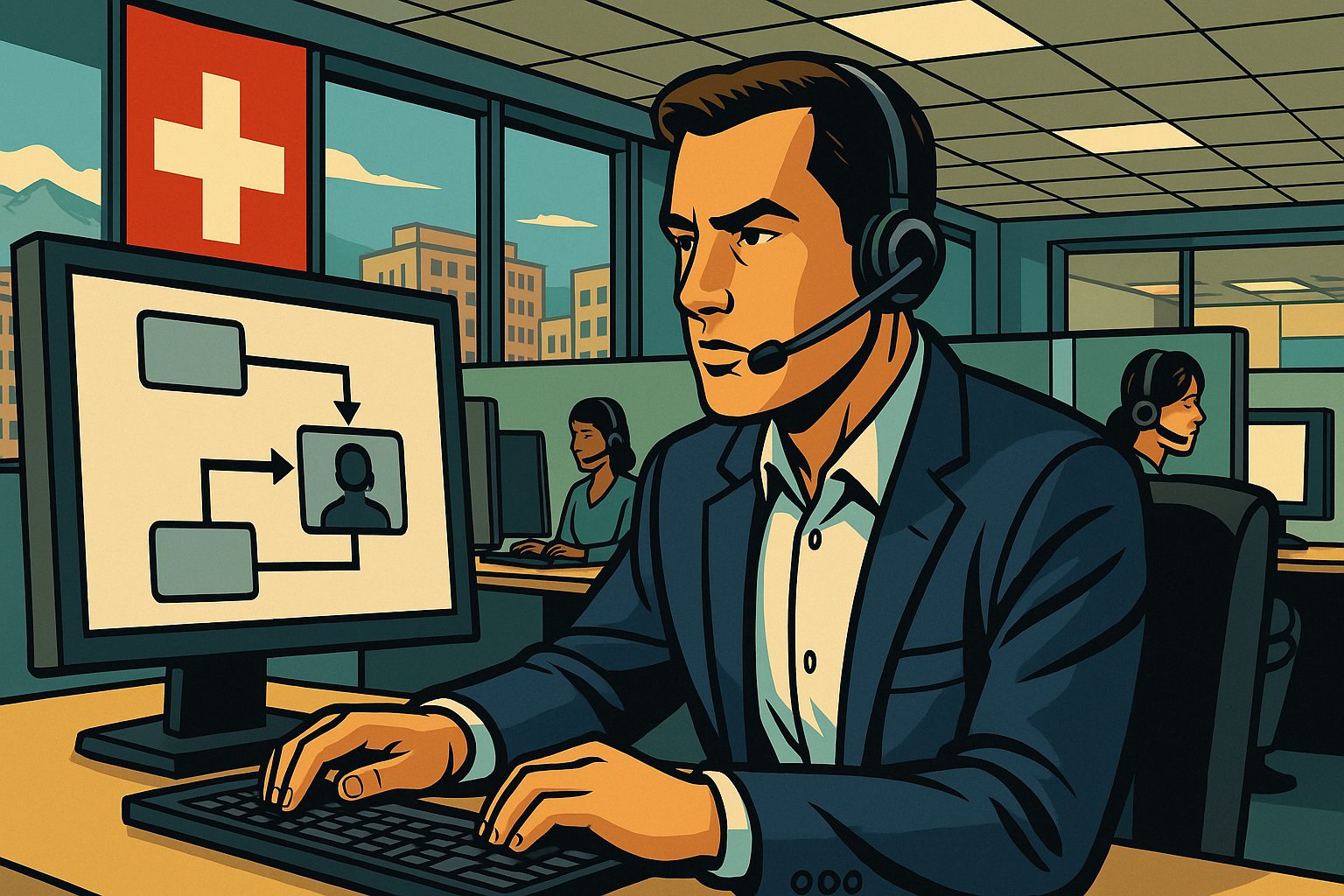 IVR System mit KI – moderne Telefonie und intelligente Anrufsteuerung für Schweizer KMU mit ThinKIQ