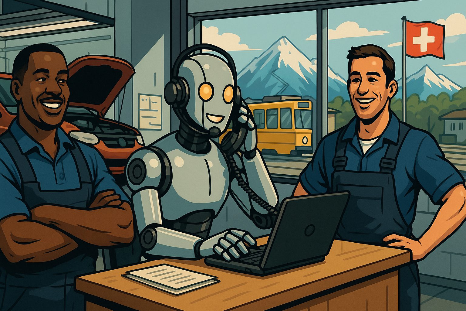 Automatische Telefonansage für Autowerkstätten – ThinKIQ KI Telefonassistent sorgt dafür, dass kein Kunde in Schweizer Garagen ohne Antwort bleibt